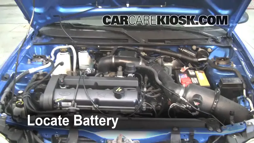 2002 Ford Escort ZX2 2.0L 4 Cyl. Battery Replace